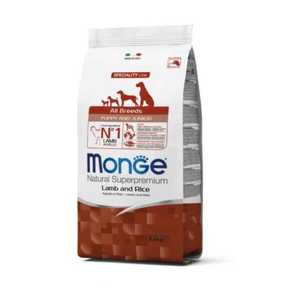 Monge Alimento para Perro Puppy All Breeds Cordero y Arroz