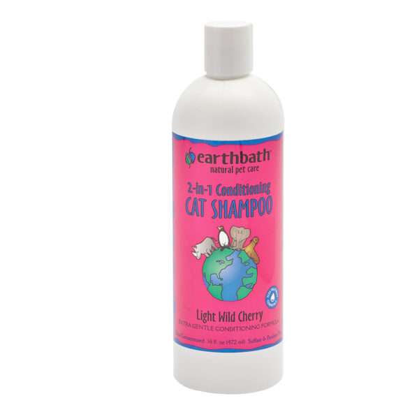 Earthbath Shampo para Gato 2-In-1 Conditioning Light Wild Cherry 473 ml.