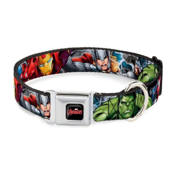 Buckle Down Collar para Perro Marvel Avengers Superheroes Close Up