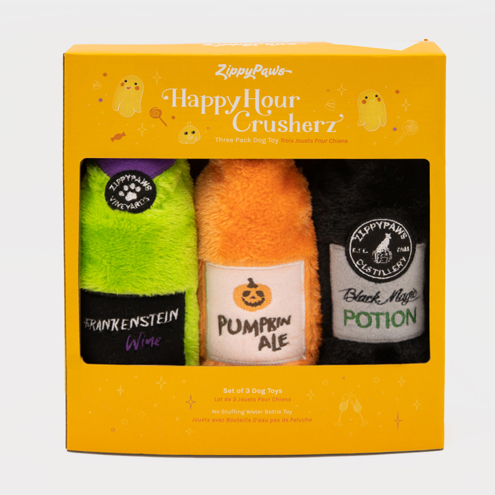 818786010249_1 Zippypaws Juguete para Perro Happy Hour Crusherz Halloween 3 unid. - Imagen 1