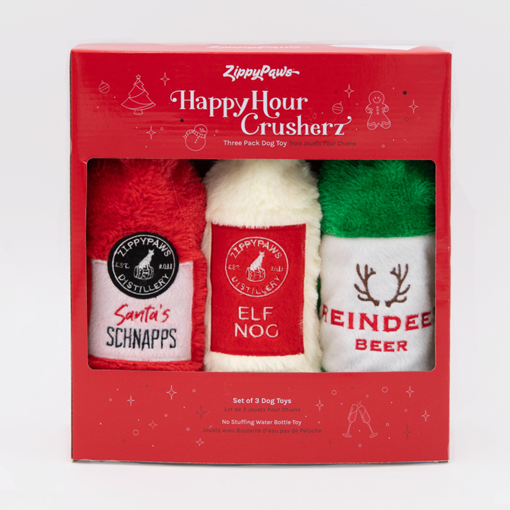 818786010256_1 Zippypaws Juguete para Perro Happy Hour Crusherz Holiday 3 unid. - Imagen 1