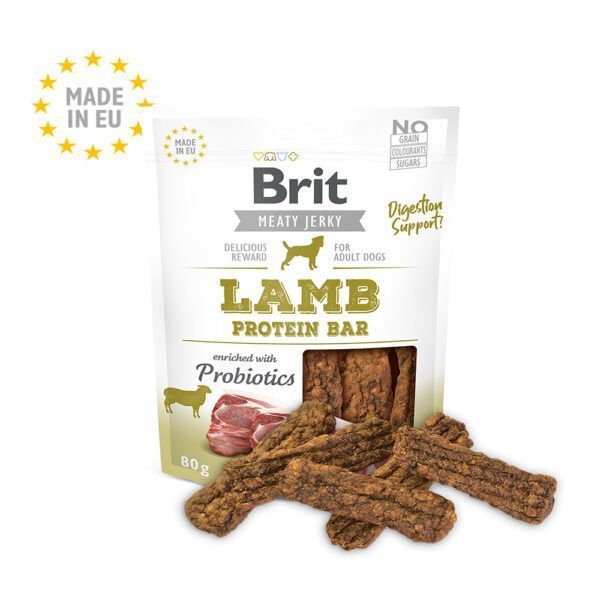Brit Jerky Snack para Perro Lamb Protein Bar 80 gr.