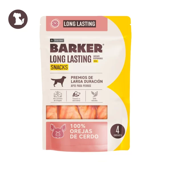 Barker Long Lasting Snack para Perro Orejas de Cerdo 4 unid.